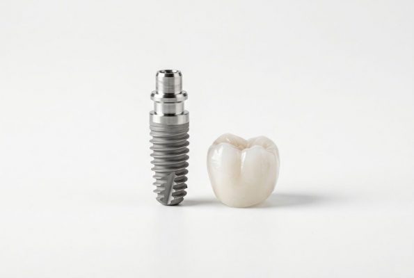 Dental,Implant,Screw,And,Artificial,Tooth,Crown